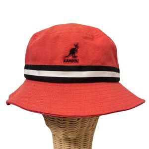 Kangol‎ White Bucket Hat Stripe Lahinch Small Blue